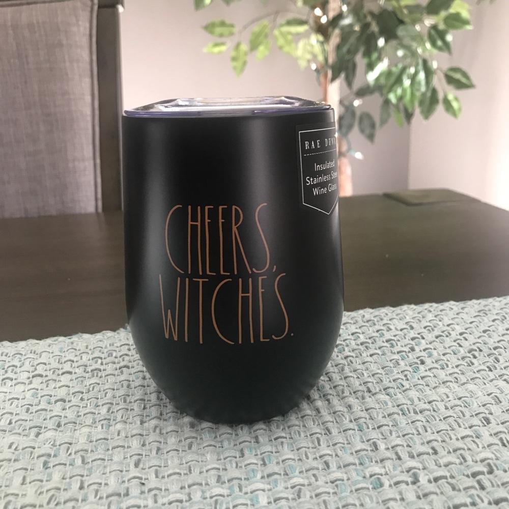 Rae Dunn Halloween insulated wine glass